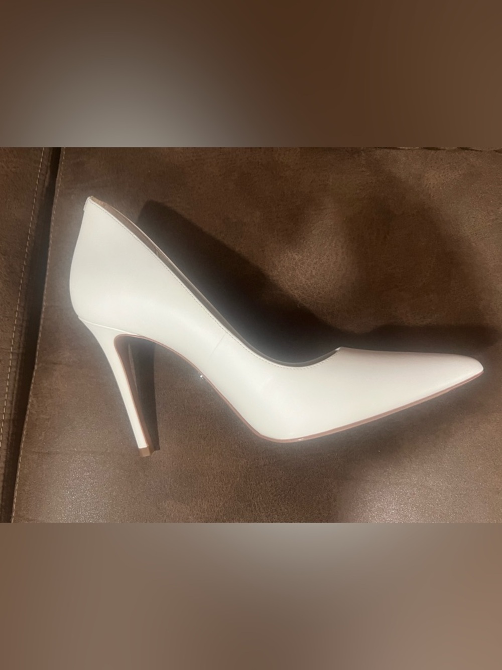 Michael Kors Alina Flex White Pointed Toe Stiletto Pumps - Picture 6 of 11